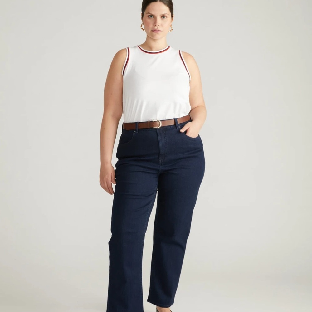 Universal Standard “Ella” Straight Leg Jeans High Waisted Classic Style